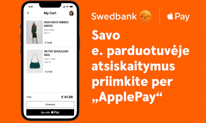 „Swedbank“ interneto prekybininkams pasiūlė „Apple Pay“ integraciją
